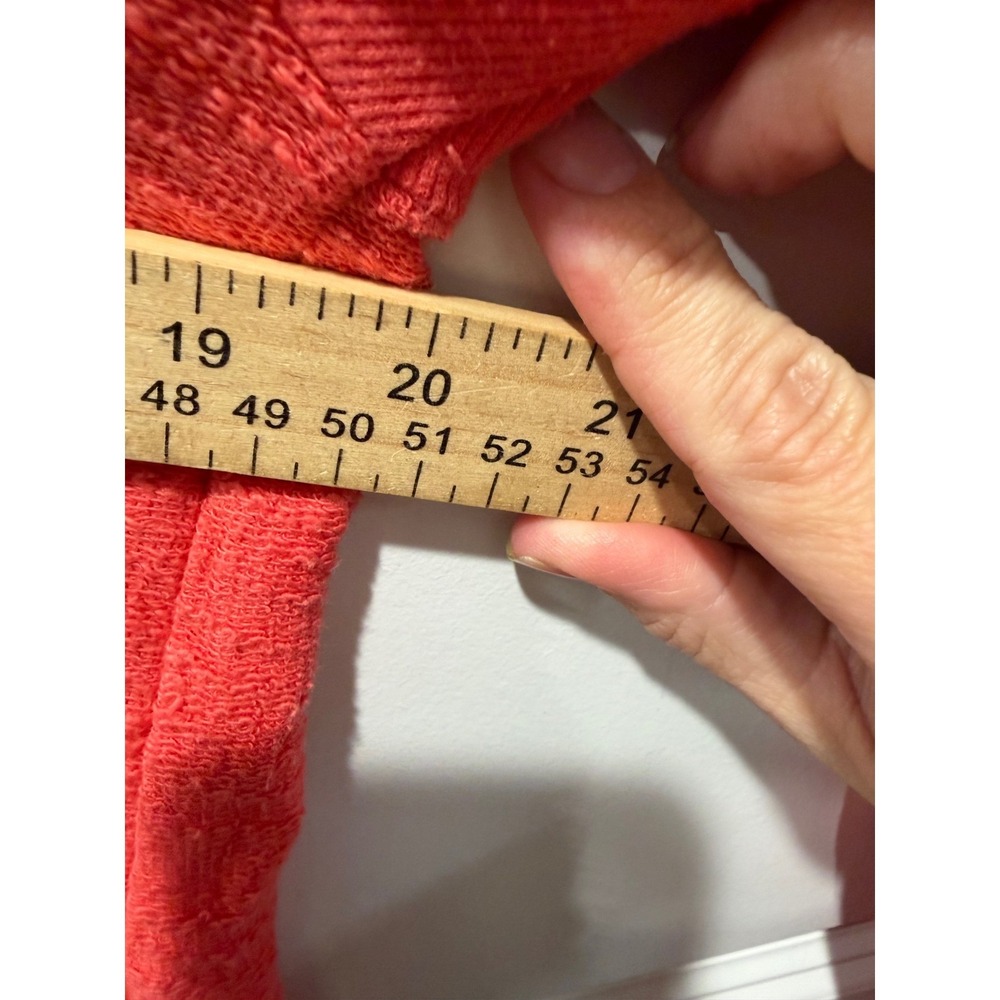 XCVI Women Full Zip Jacket Crochet Lace Back Coral Red Size L - Picture 7 of 7